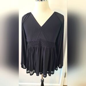 NWT Elegant Torrid Black Long Sleeve Top Size 1